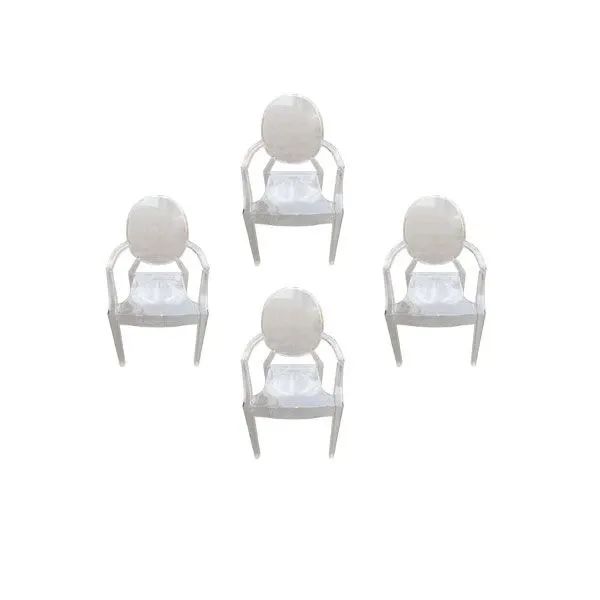 Set of 4 Louis Ghost armchairs in polycarbonate, Kartell image