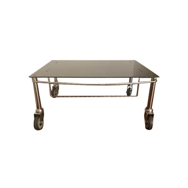 Low table with steel wheels, DePadova image