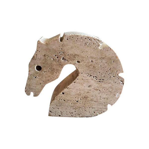 Scultura cavallo Enzo Mari per f.lli Mannelli in pietra, image