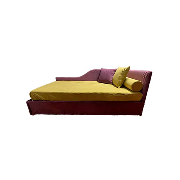 Duplo sofa bed with shaped side in fabric, Bontempi image