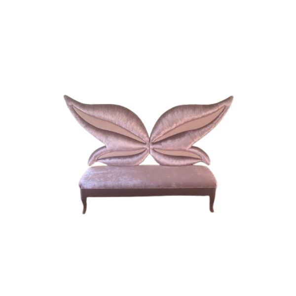 Divano 2 posti Madame Butterfly in velluto (rosa), Sicis image