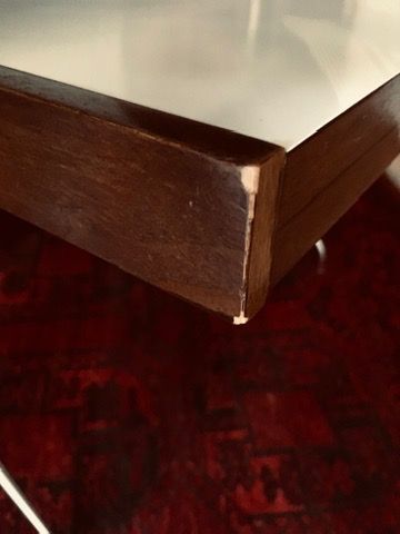 Wooden writing desk by George Nelson (60s), Herman Miller Defects