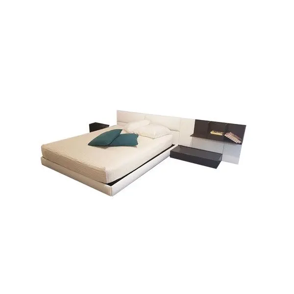 Ecletto double bed with containers and LED, Sangiacomo image