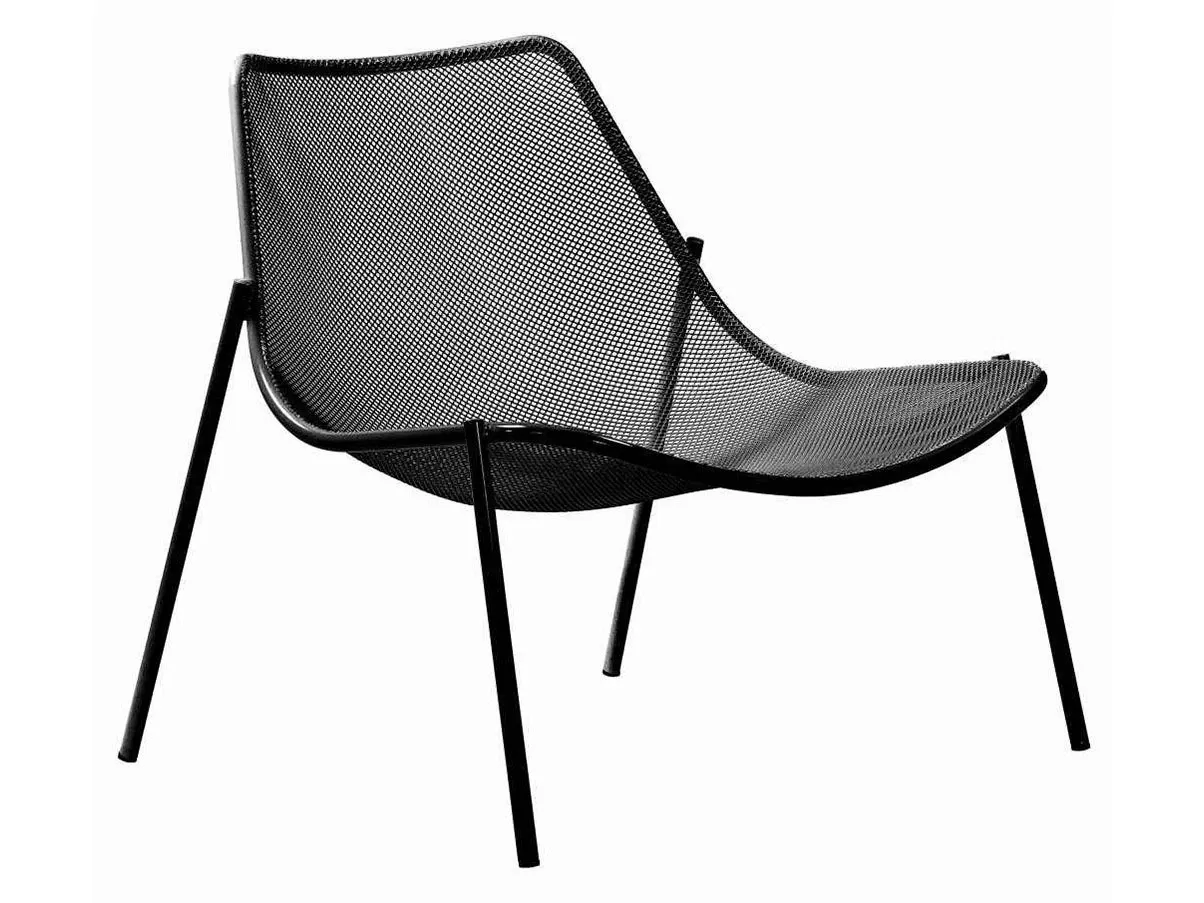 Round armchair with lounge cushion 1