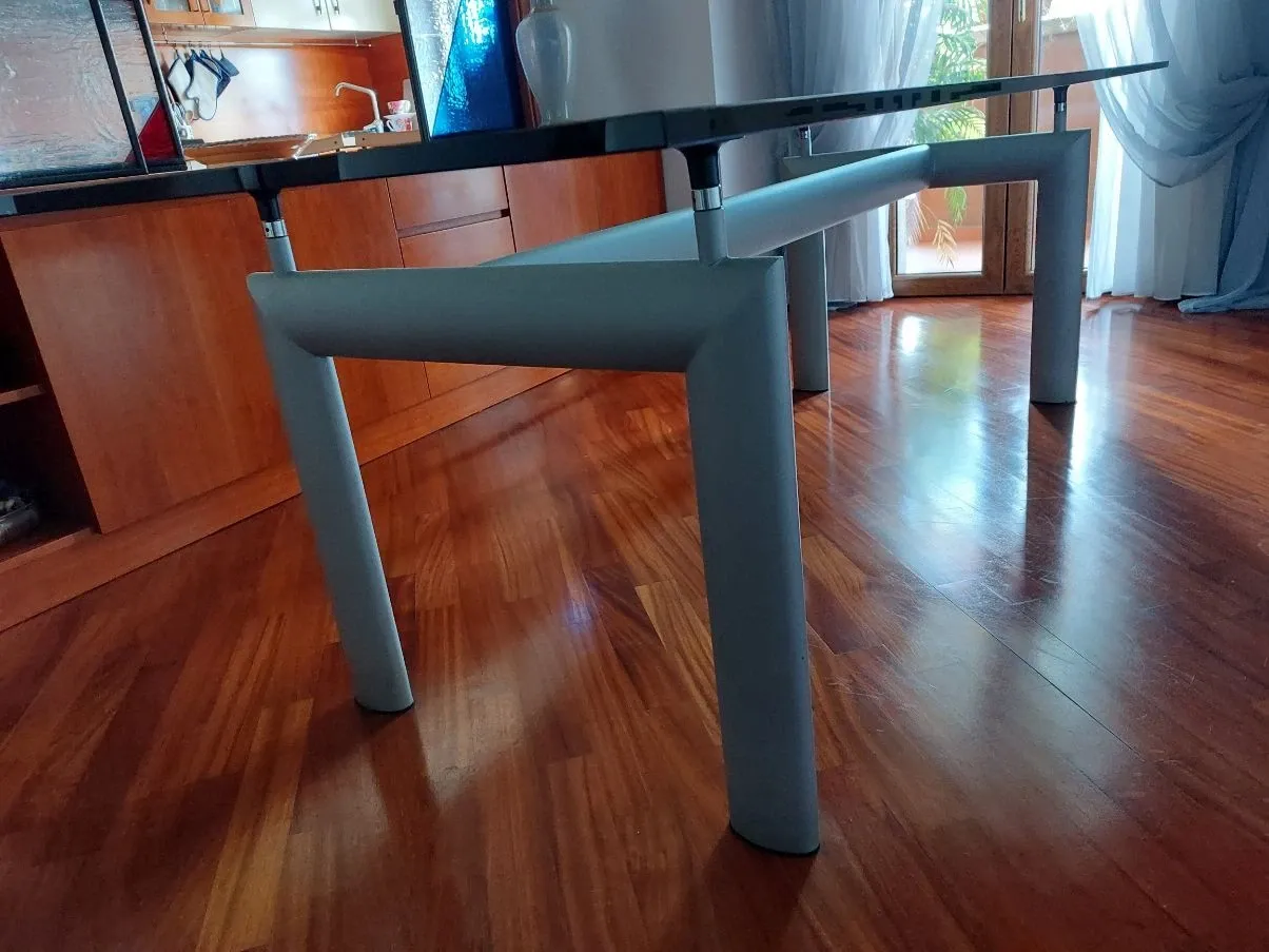 Vintage Le Corbusier glass table 2