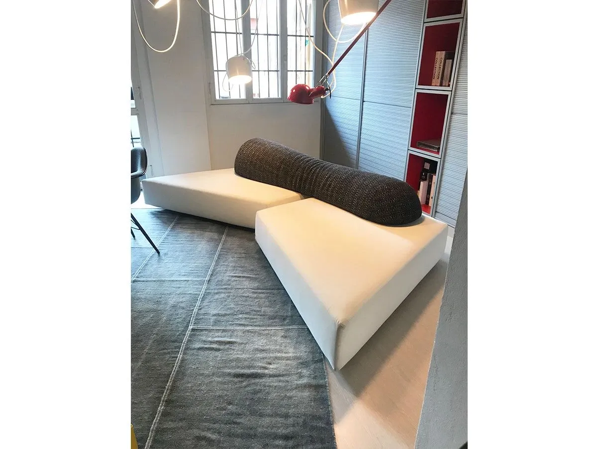 On the Rocks shaped sofa with backrest (white), Edra 1