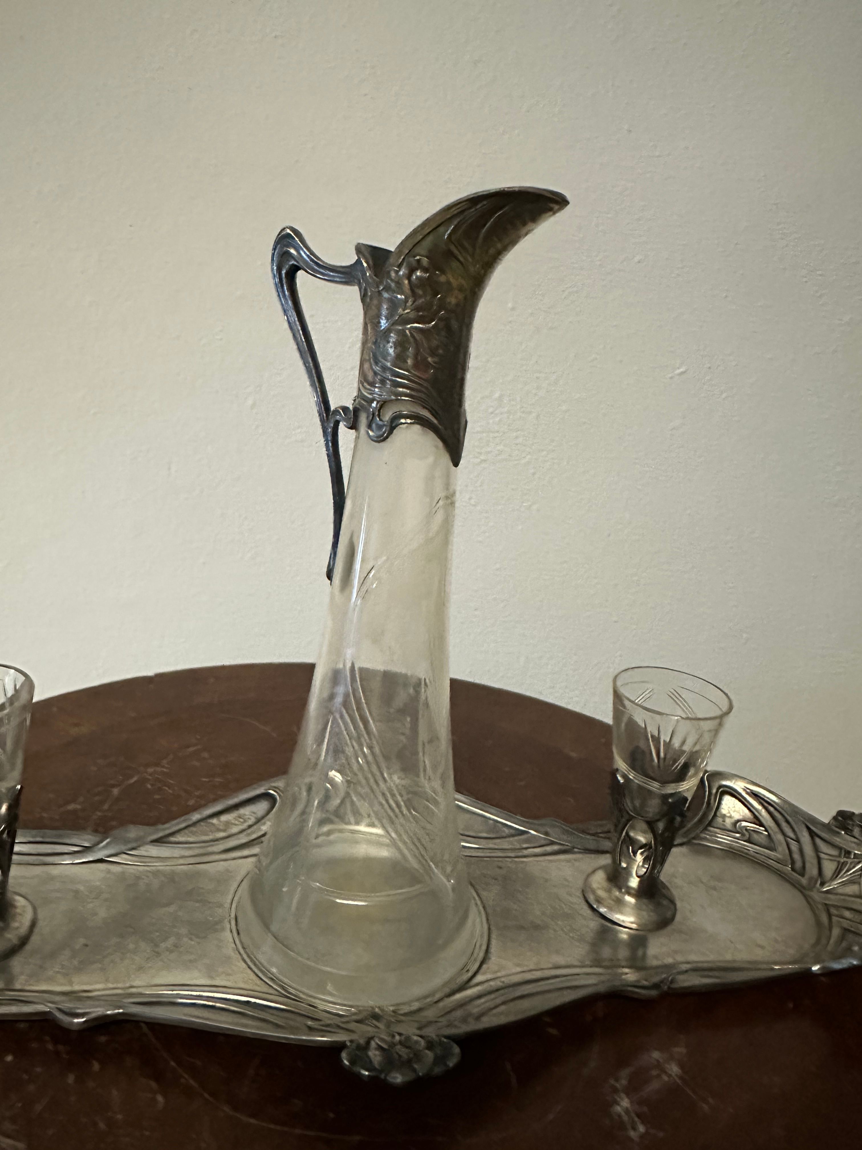 Set cocktail Liberty in metallo e vetro ('900) Front