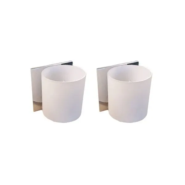 Set of 2 Tilee wall lamps in blown glass (white), Flos image