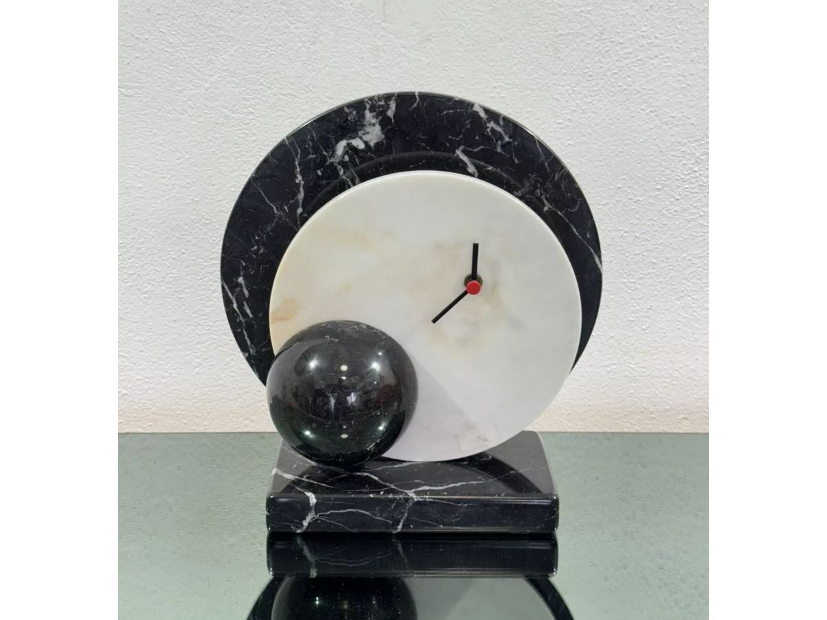 Orologio da scrivania in marmo (anni '80),  Front