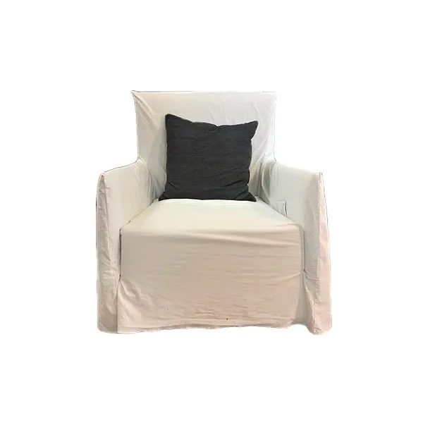 Ghost 04 armchair in removable fabric (white), Gervasoni image