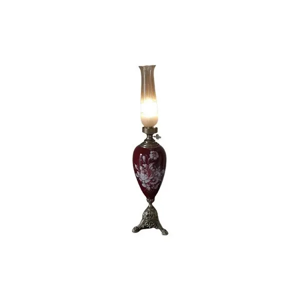 Lampada da tavolo vintage in ceramica e ottone,  image