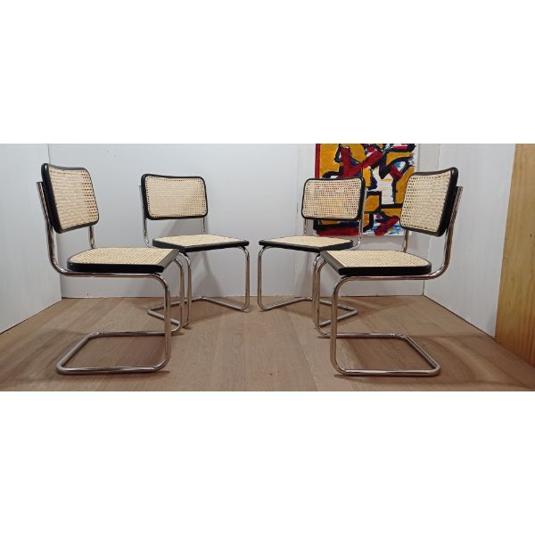 Set 4 sedie Cesca in paglia di Vienna di Marcel Breuer, Alivar image
