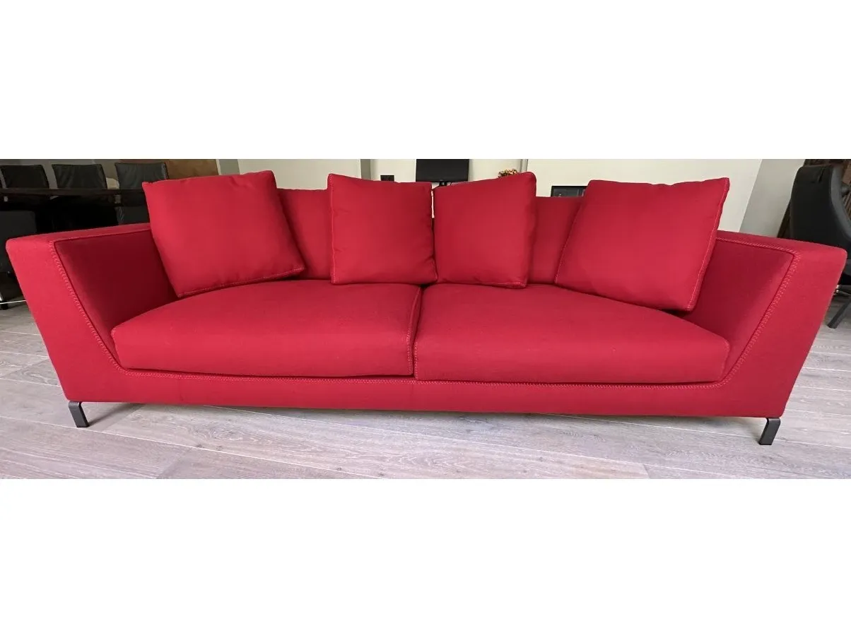 Ray 3-seater sofa in red wool by Antonio Citterio, B&B Italia image