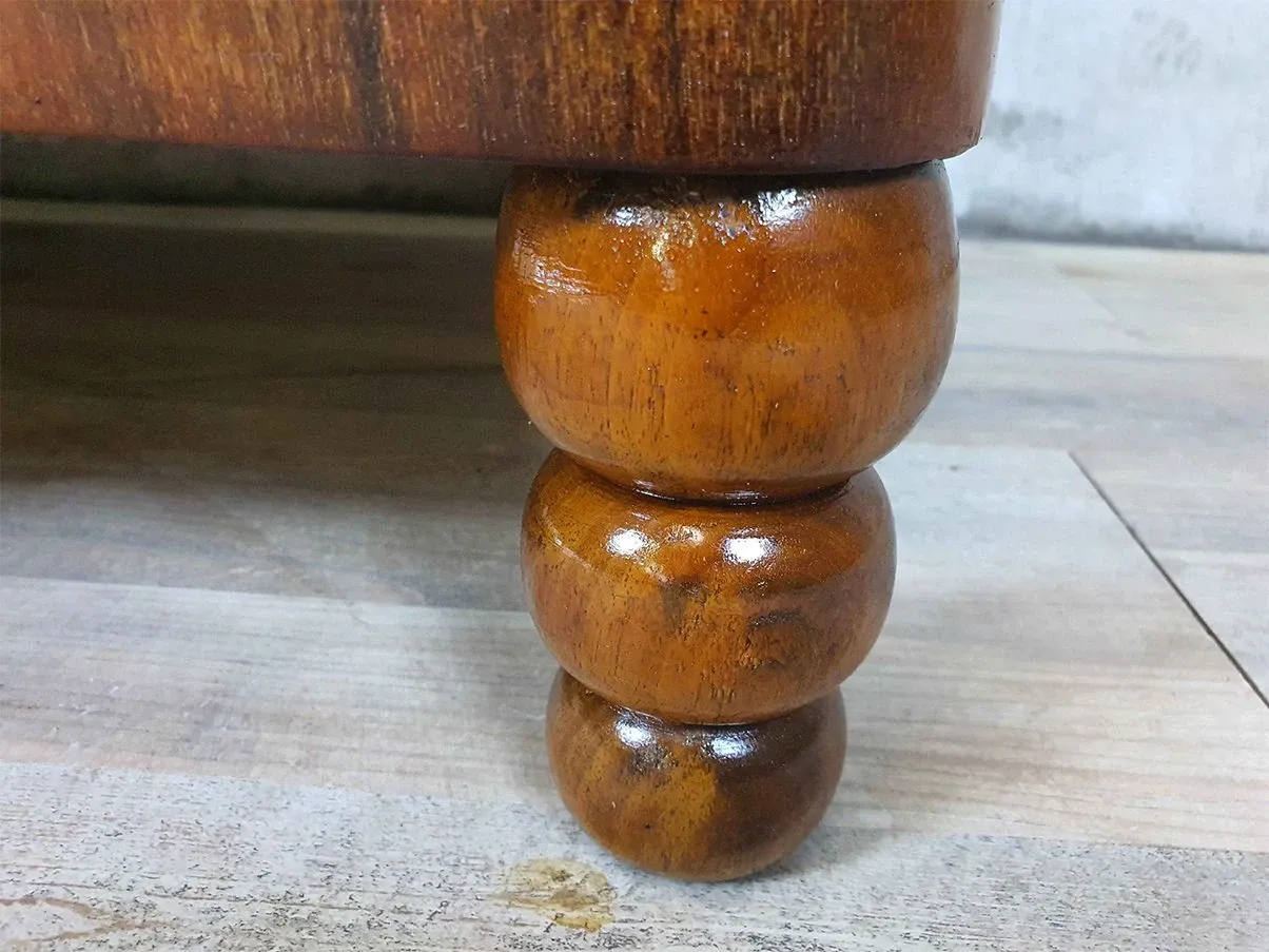 Comò vintage Art Decò con cassetti e maniglie in ottone 2