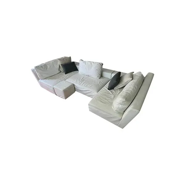 Ananta Class modular sofa in leather (white) 2