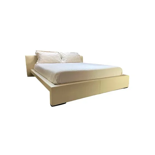 Seaside double bed in leather (white), Matteograssi image