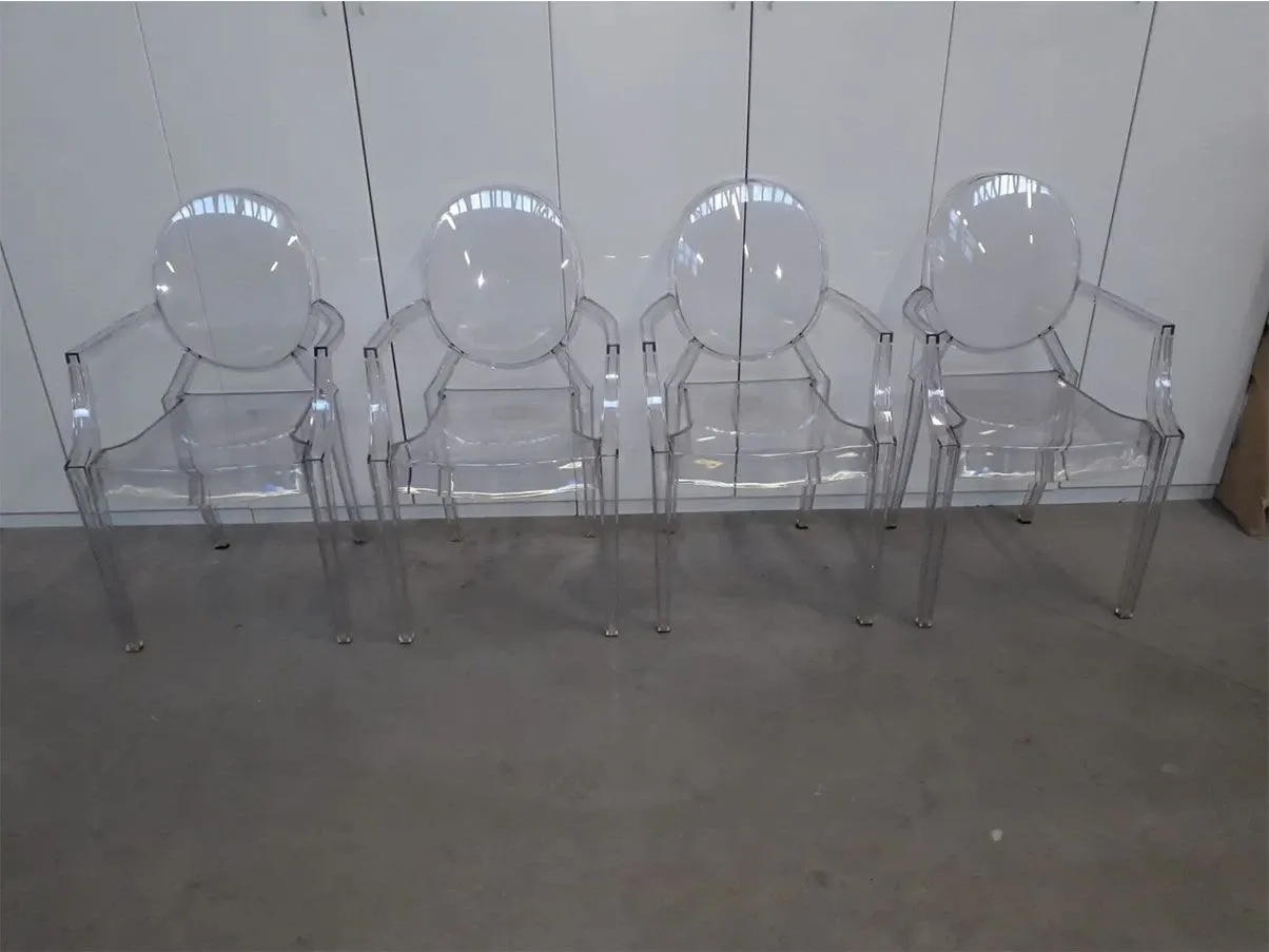 Set 4 poltroncine Louis Ghost in policarbonato, Kartell 5