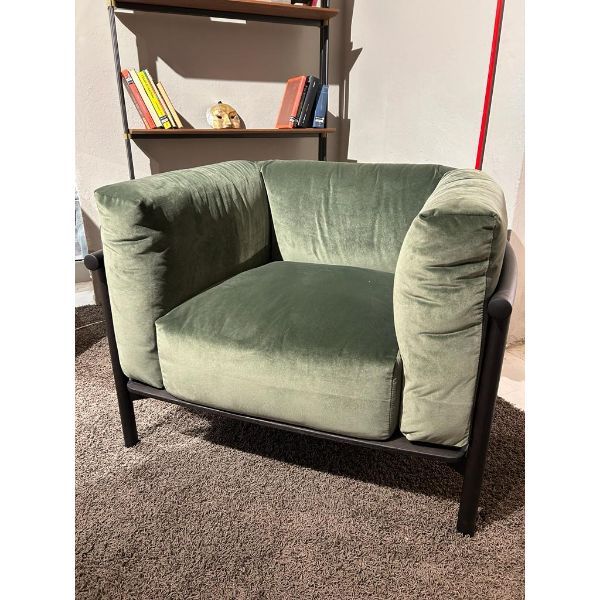 Armchair in green Taiki fabric, Lema image