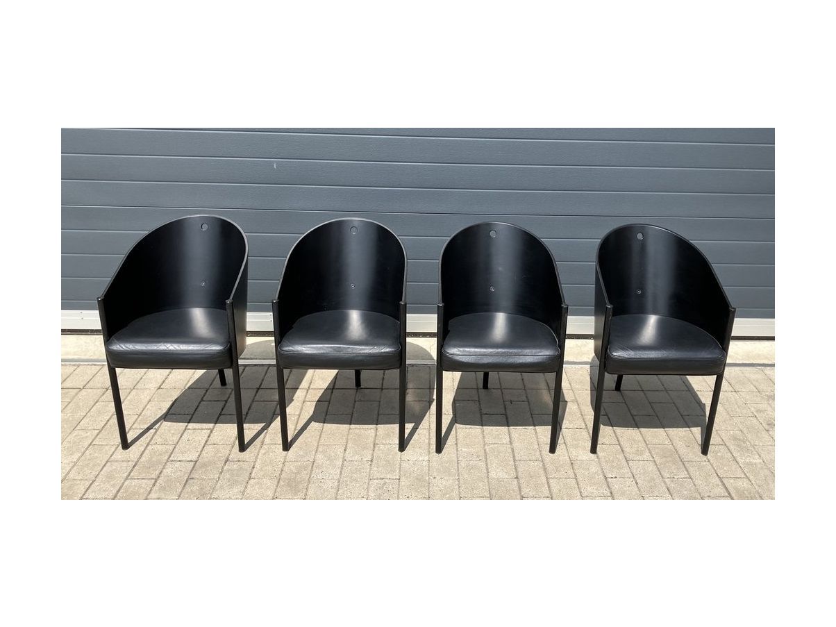 Set of 4 vintage Costes chairs by Philippe Starck, Aleph