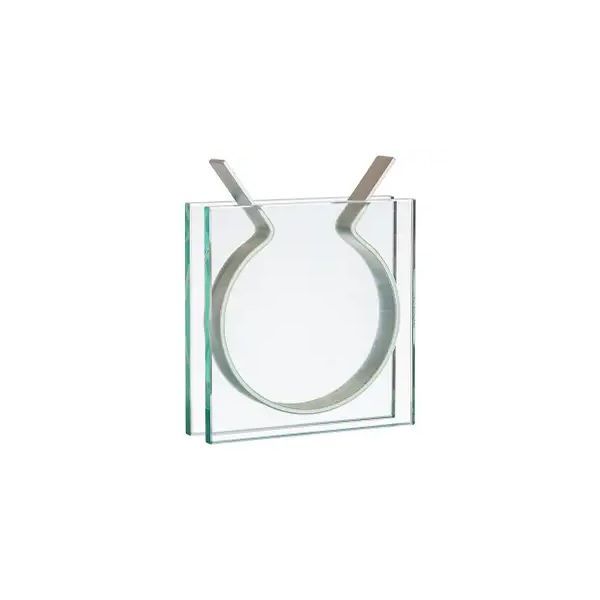 1990s Post Modernist Glass and Metal Italian Design Vase image
