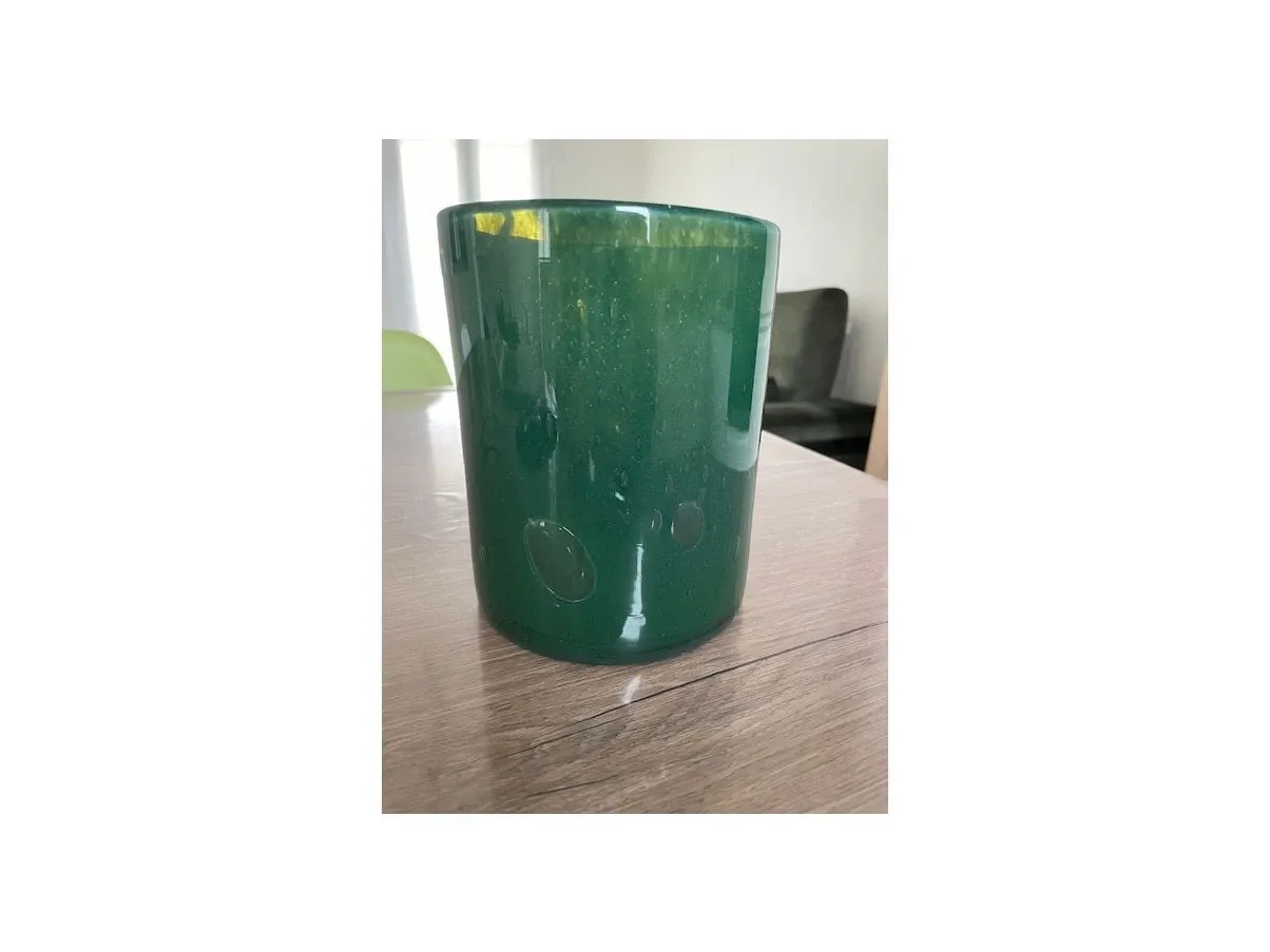 Green Murano glass vase, Henry Dean 6