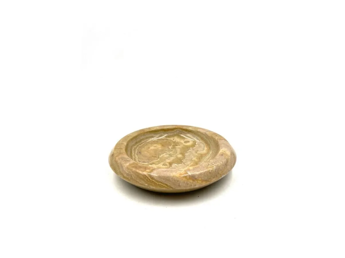 Vintage Green Onyx Ashtray (1970s), 1