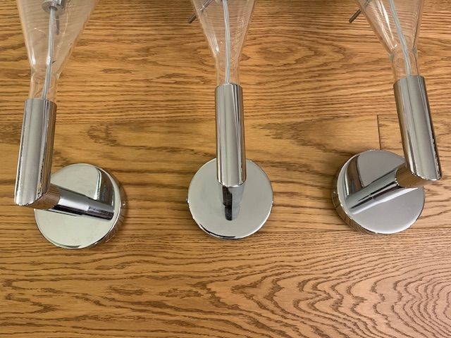 Set di 3 lampade da parete Flute di Franco Raggi Details