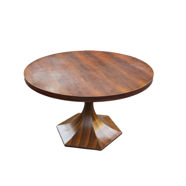 Rosewood table by Giulio Moscatelli, Meroni image