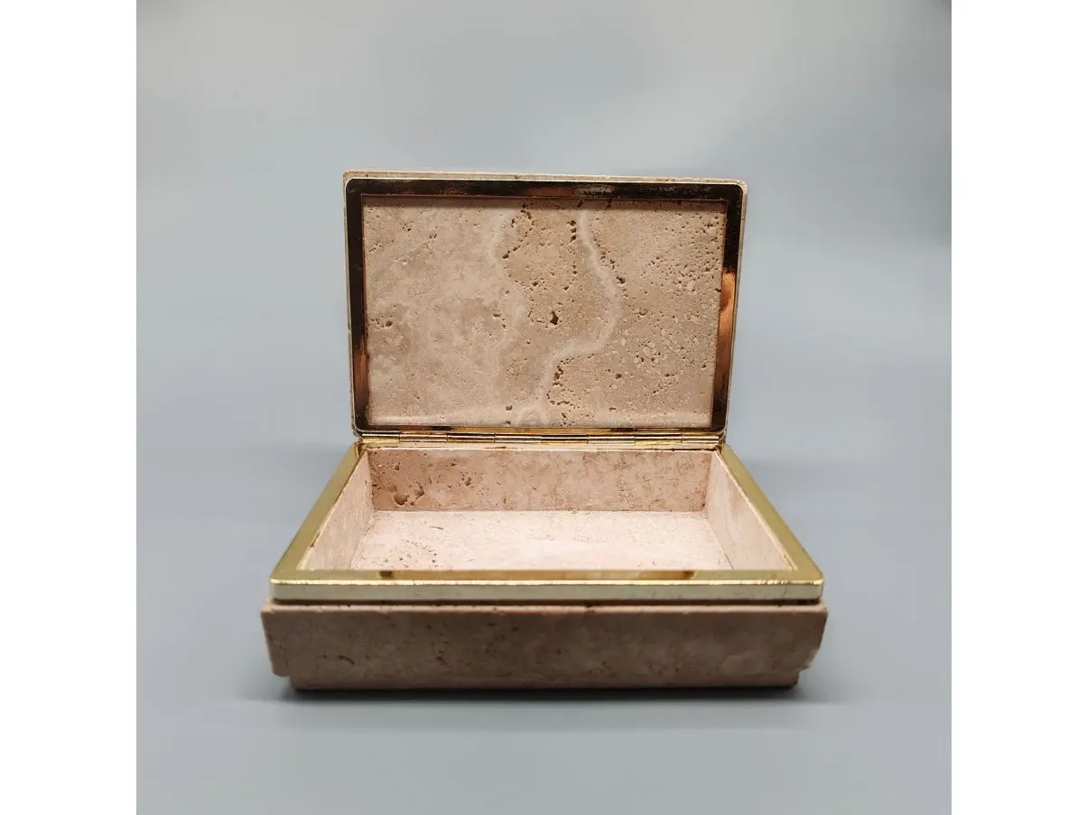 Travertine box by Enzo Mari, F.lli Mannelli 6
