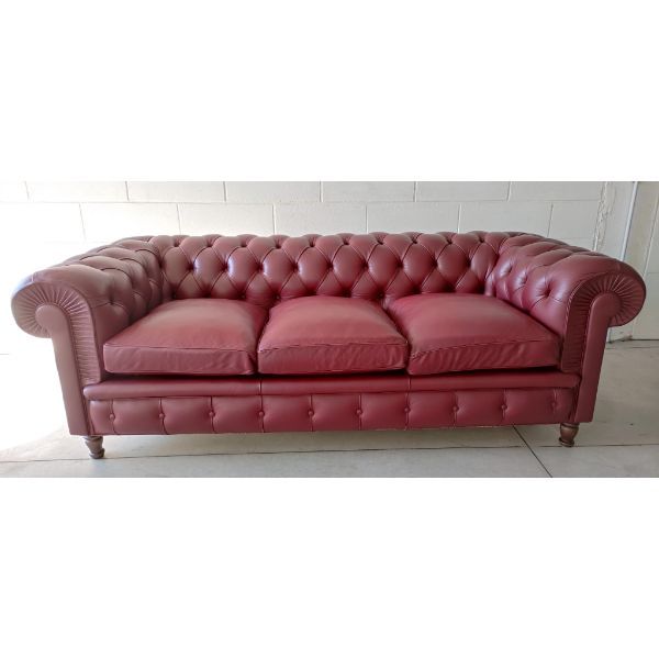Chester 3 seater sofa in wine colour, Poltrona Frau image