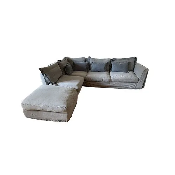 Virtuose corner sofa with pouf (light blue) 4