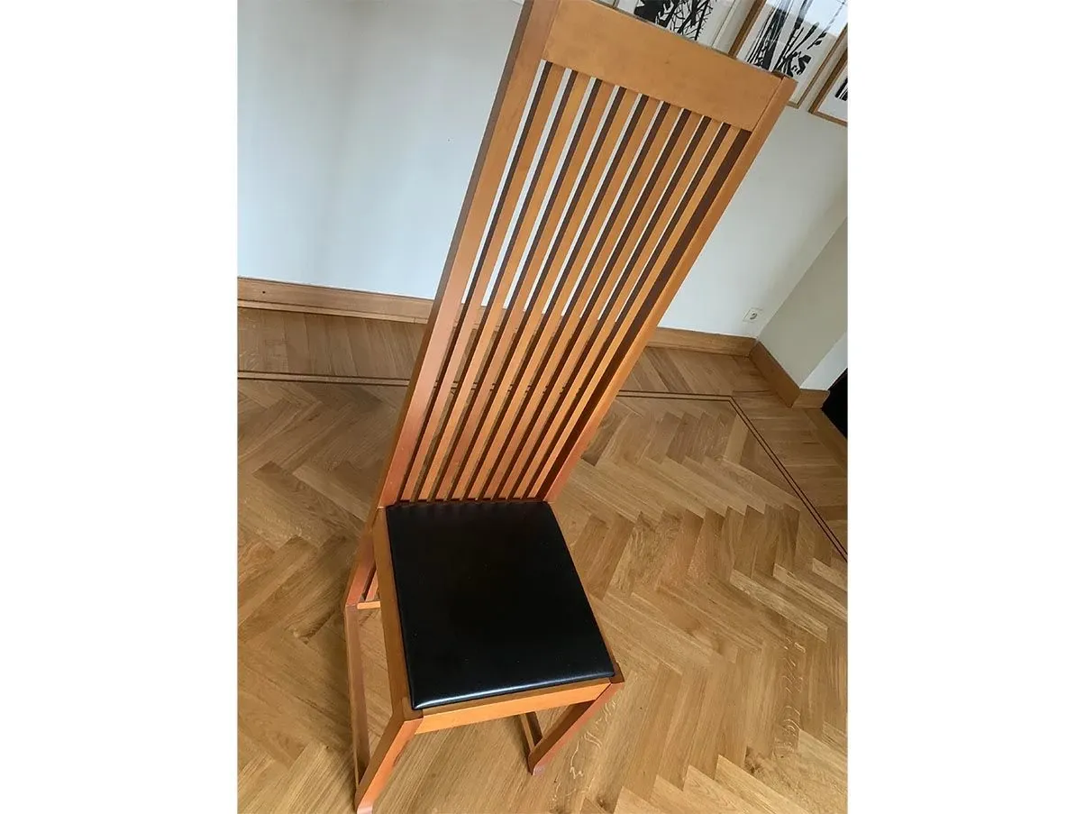 Set 4 sedie da pranzo Robie 1 vintage di Frank Lloyd WrightRobie, Cassina 4