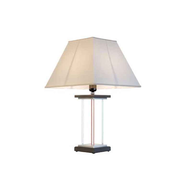 Crystal table lamp in glass and aluminum, Wemi Light image