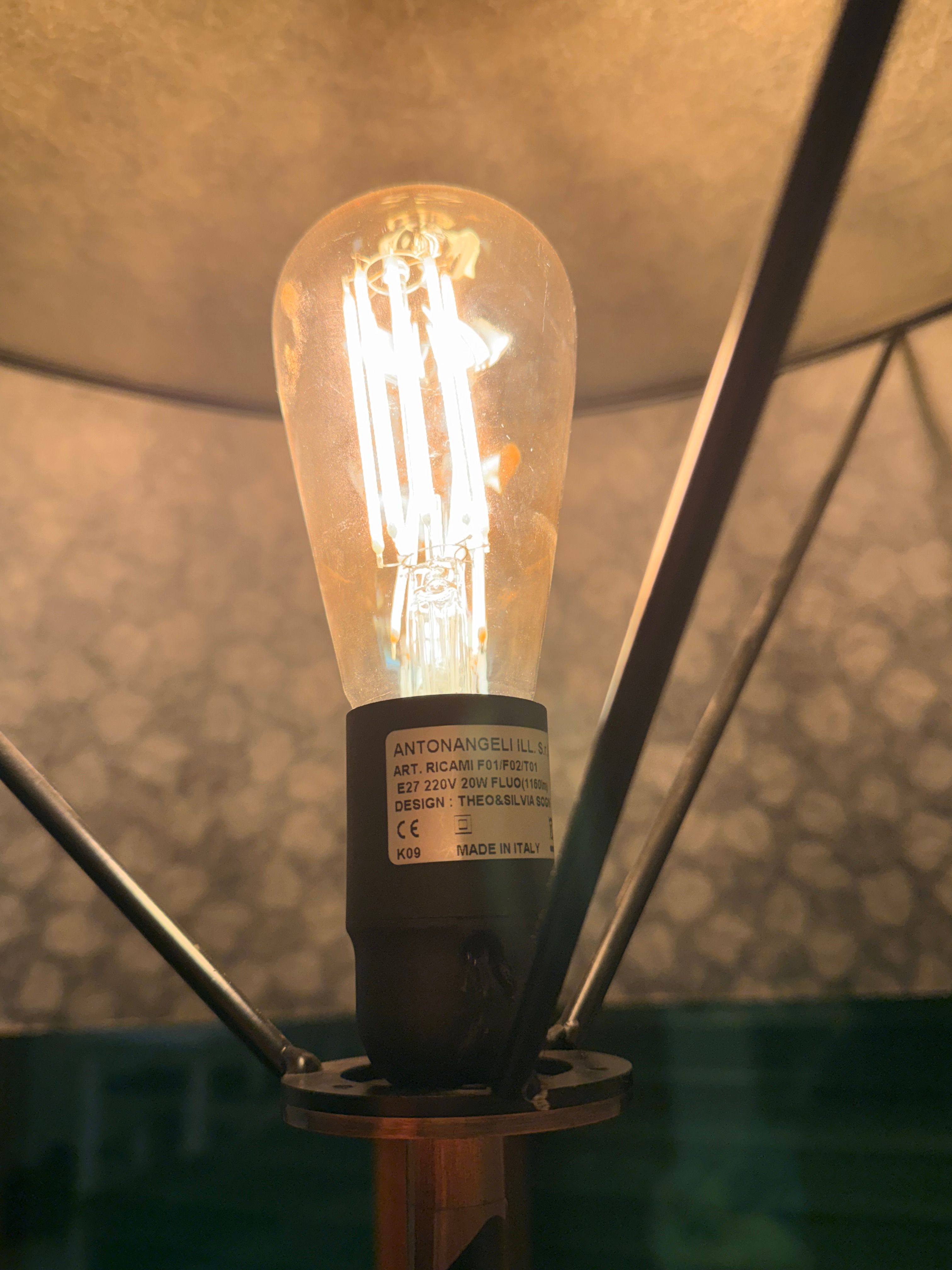 Fiberglass and Lace Floor Lamp Details