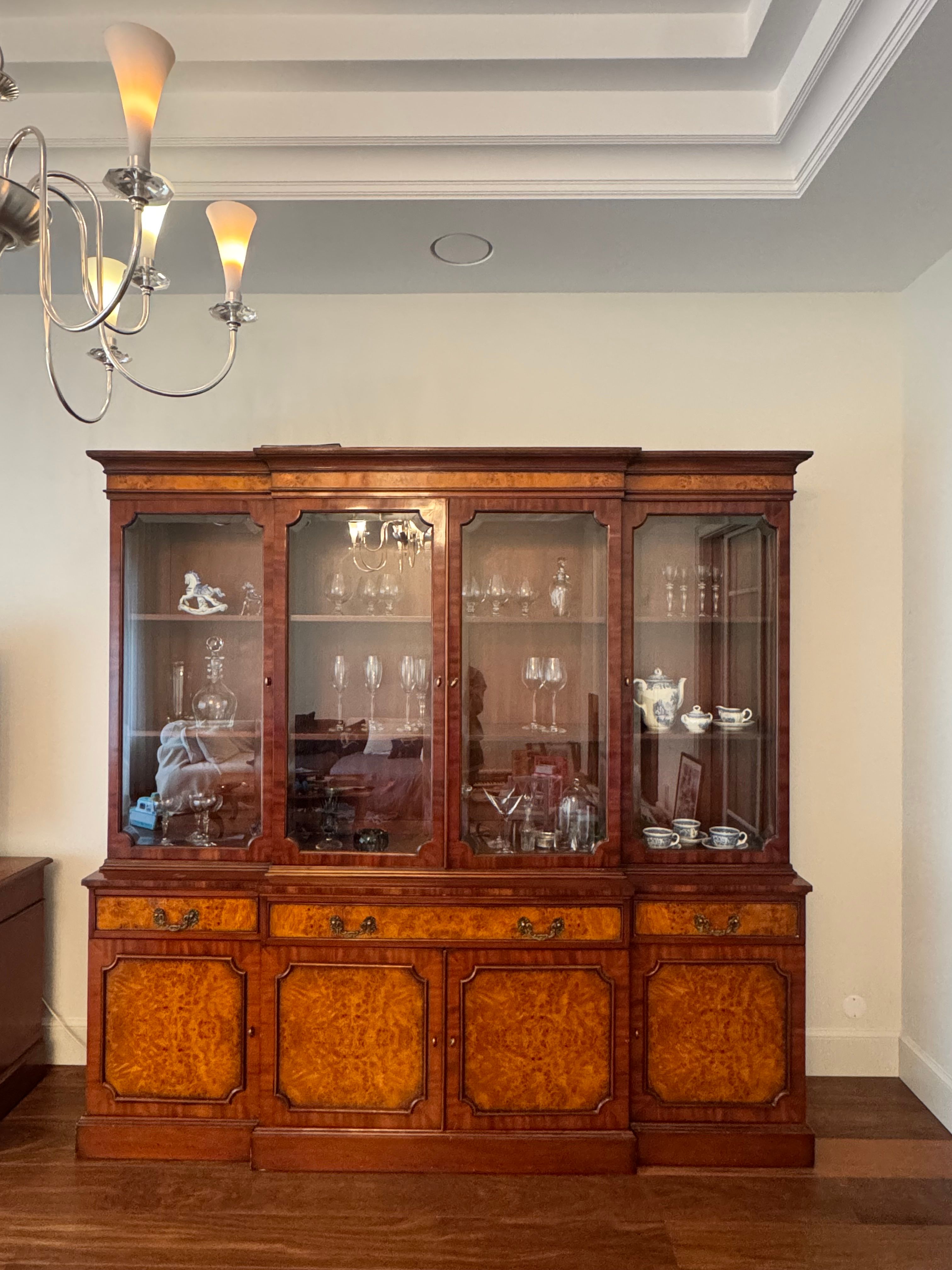 Vintage Mahagoni Holz Sideboard Front