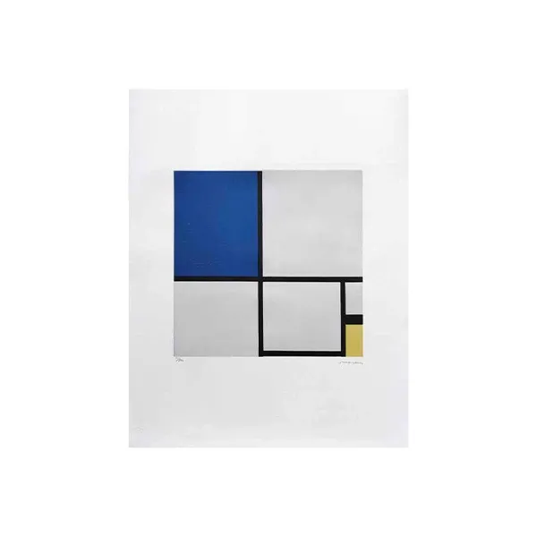 Piet Mondrian lithograph limited edition in paper (1970s) 2