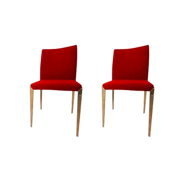 Set of 2 Dart chairs in removable fabric (red), Molteni & C image