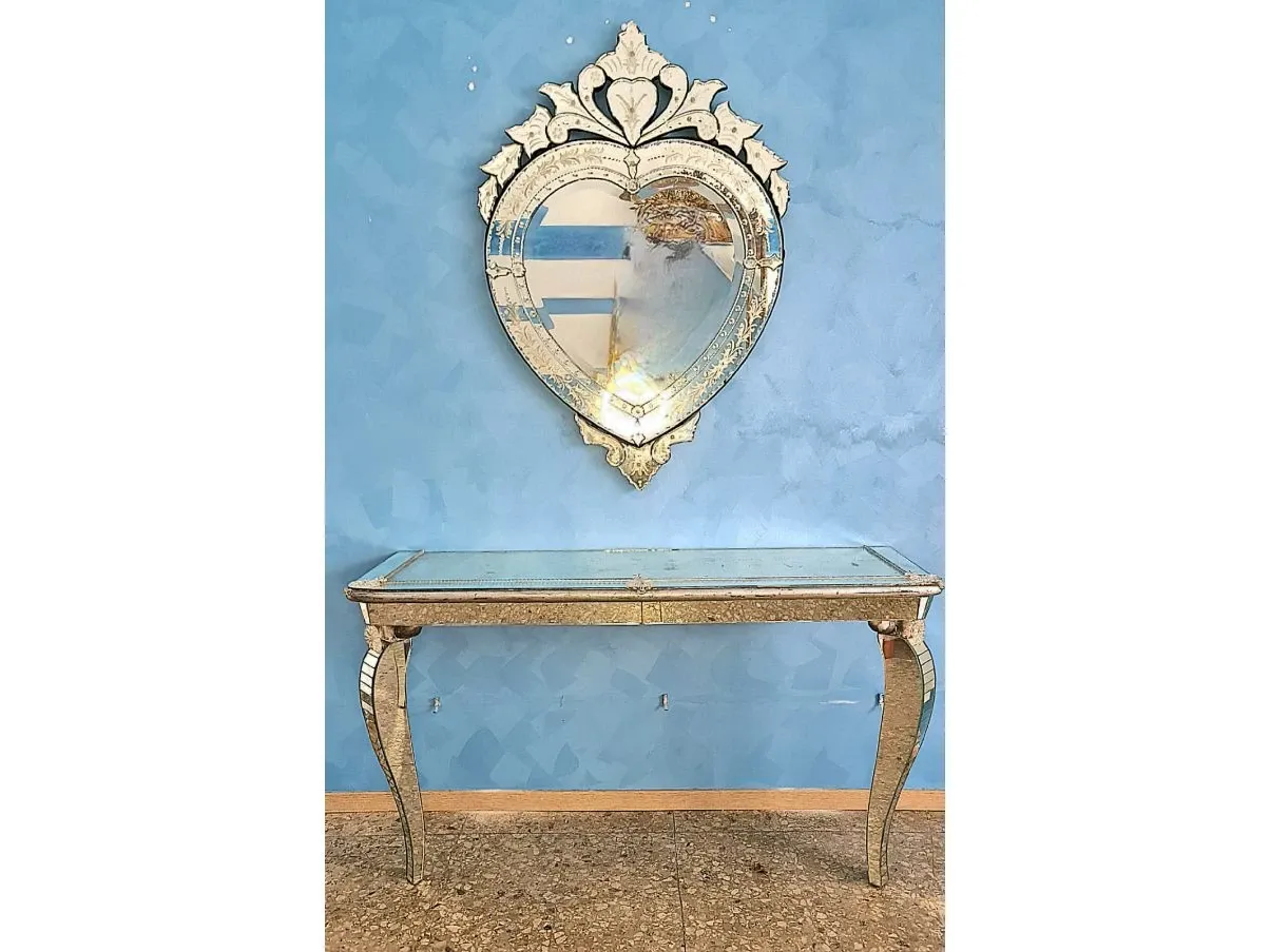 Vintage mirror with carved frame (1930s), 2