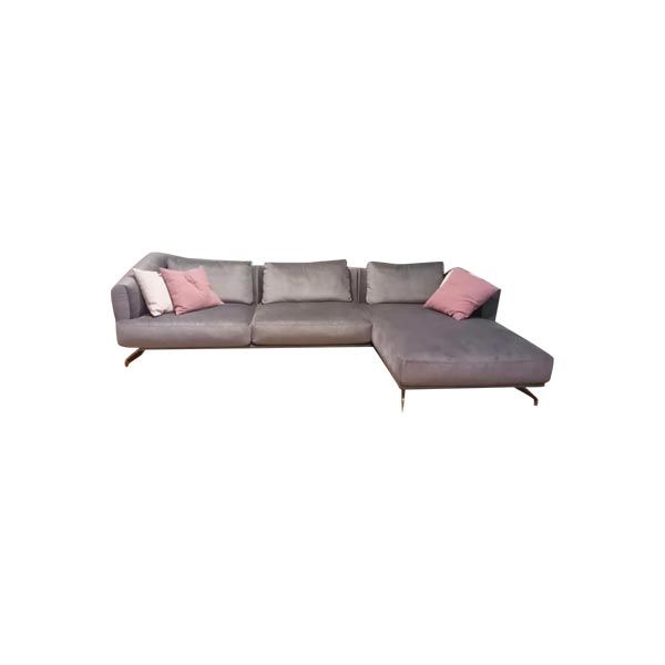 Divano modello Desire 325x250 cm moderno angolare con pouf e