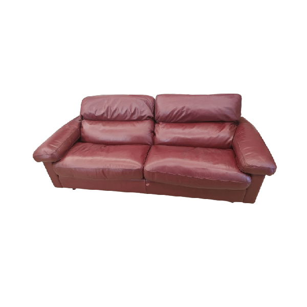 2-seater sofa in wine-colored leather, Poltrona Frau image