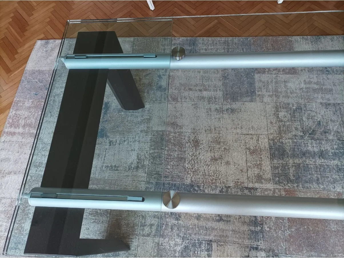 Stilt extendable table in glass, Desalto 7
