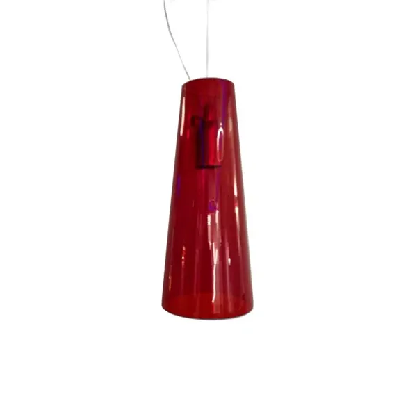 Lampada da soffitto Keope a cono in vetro (rosso), Vistosi image