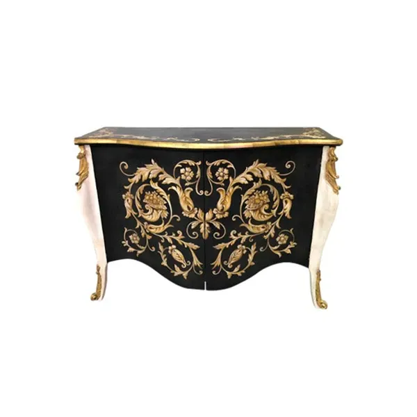 Wooden sideboard with floral decorations, Vittorio Grifoni image