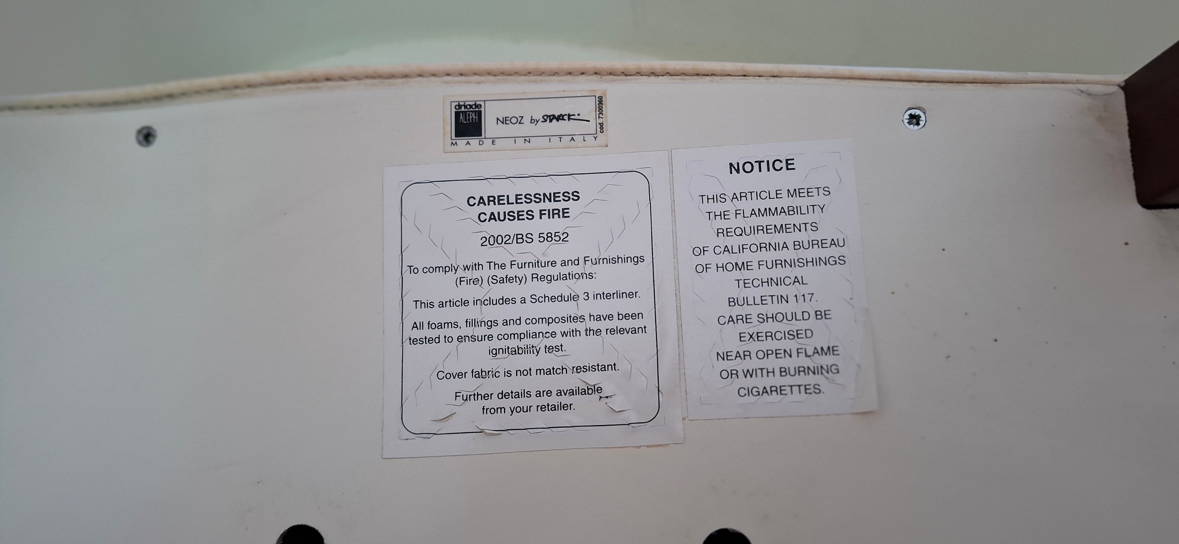 Neoz Wooden and Leather Chair by Philippe Starck Side