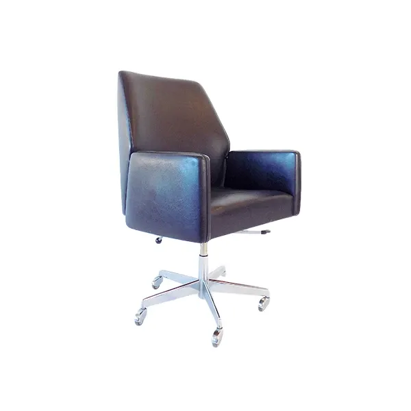 Office armchair in synthetic leather (1960s), Mauser image