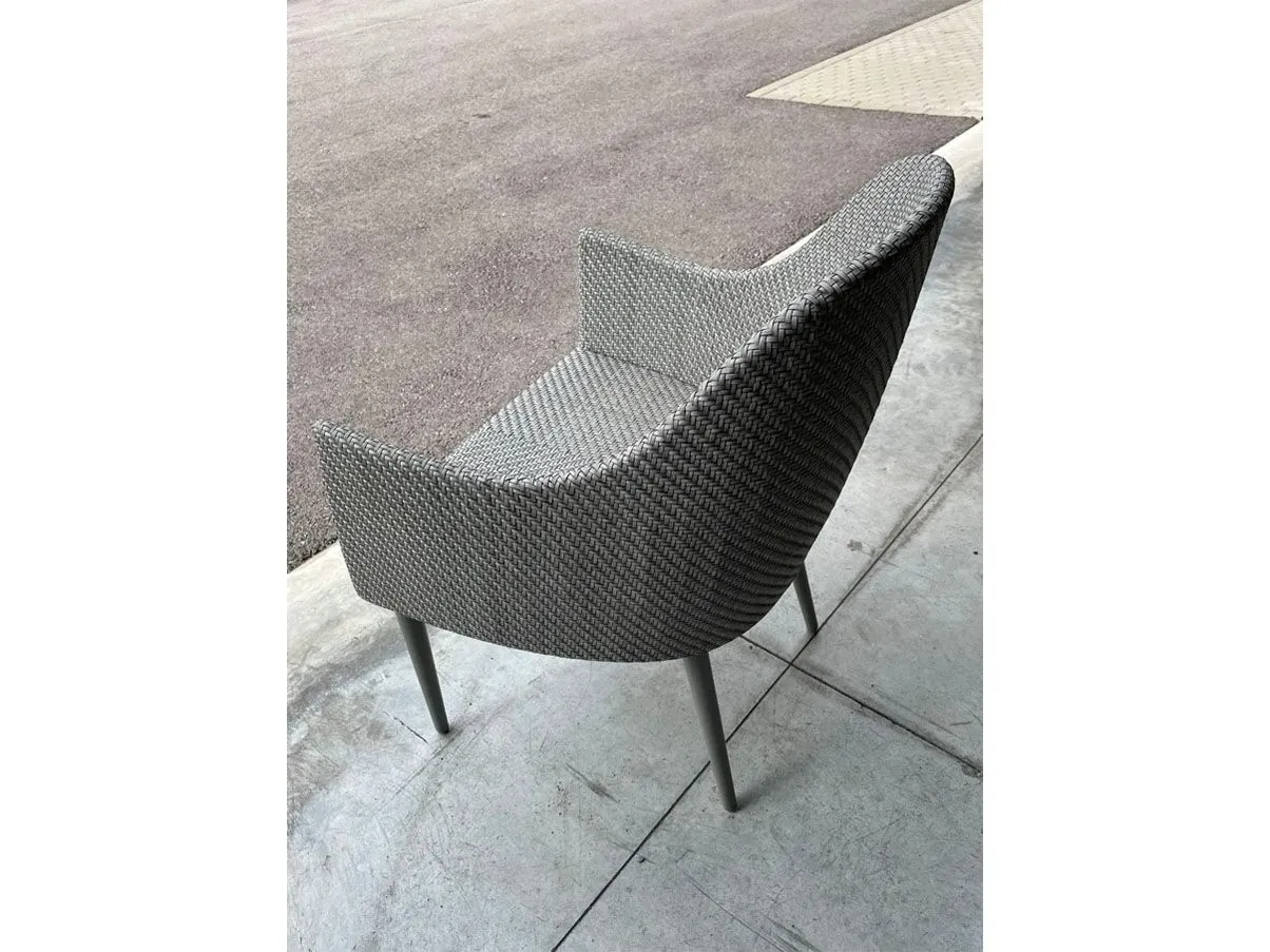 Poltroncina Katachi Pewter in fibra sintetica grigio, Janus et Cie 3