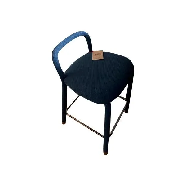 Pippi H65 R TS stool in metal and fabric (blue), Midj image