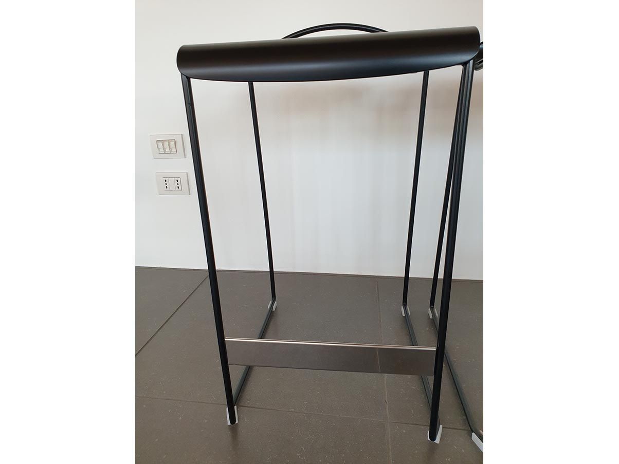 Set of 2 Camilla Stool in lacquered metal (black)