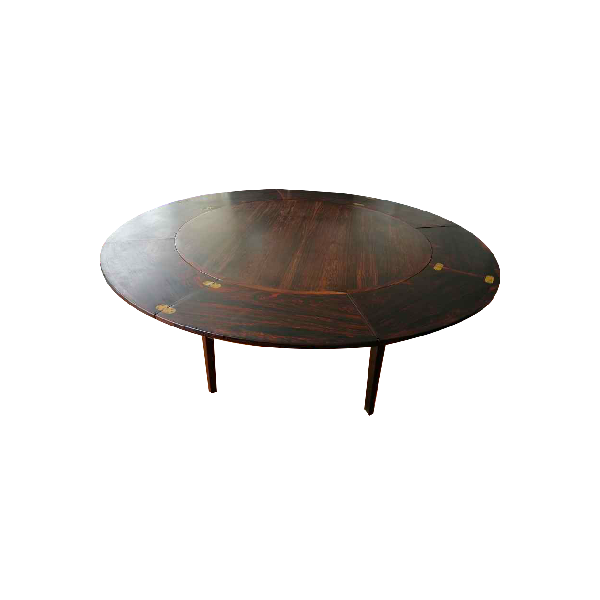 Round transformable wooden table (1950s), Dyrlund image