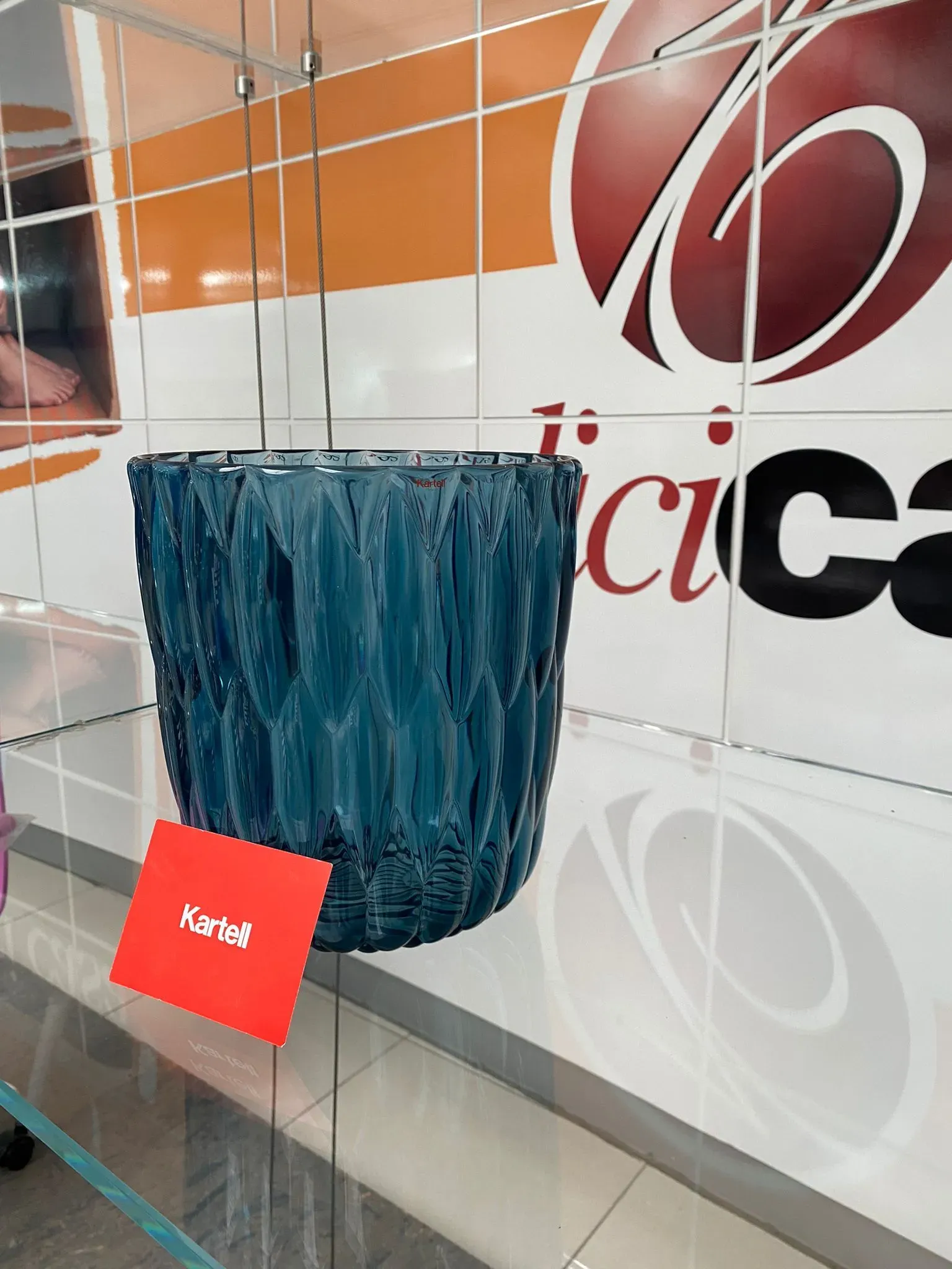 Vaso Jelly in Pmma colore blu Brand